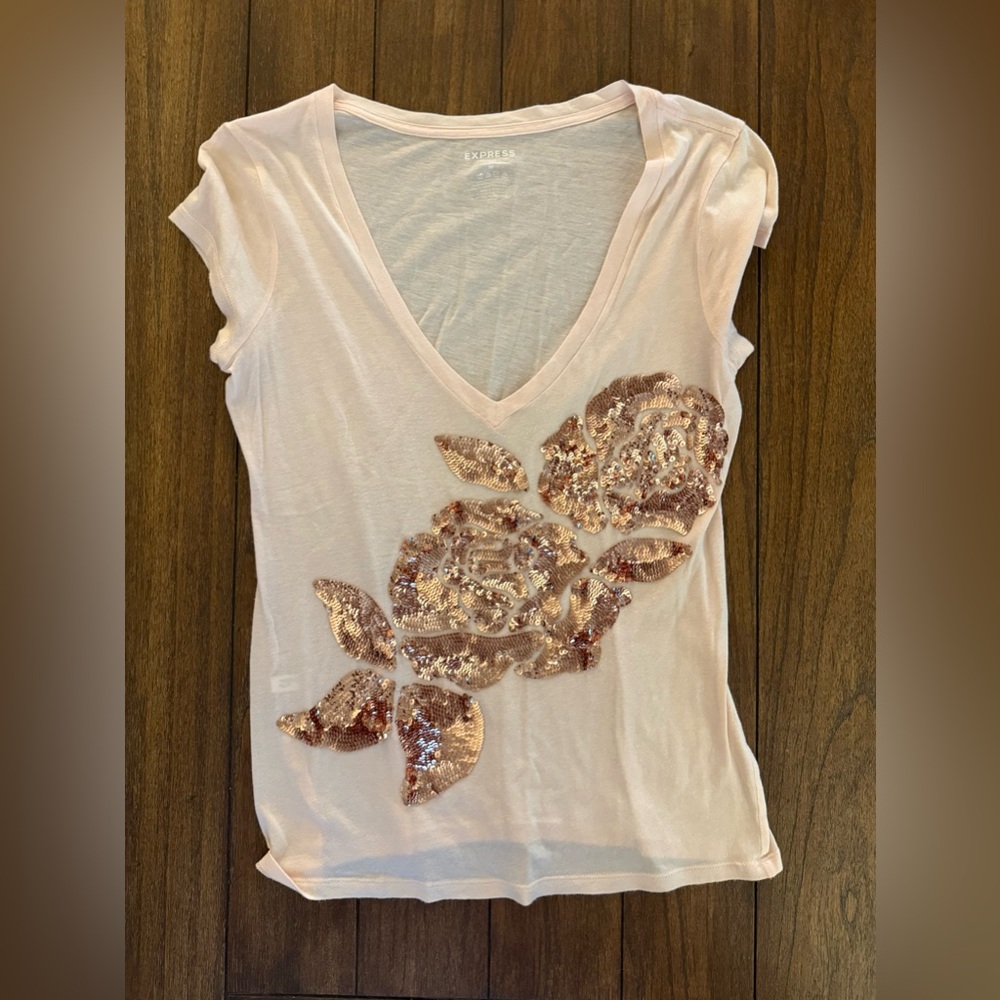 Vintage express sequin tee
